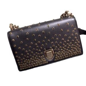 Christian Dior Diorama Flap Bag Sequin Embellished Lambskin Medium W/COA